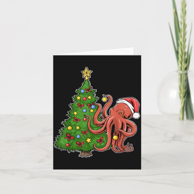 Christmas Octopus  Card (Front)