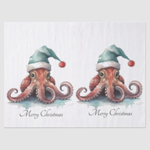 Christmas Octopus, customisable Tissue Paper