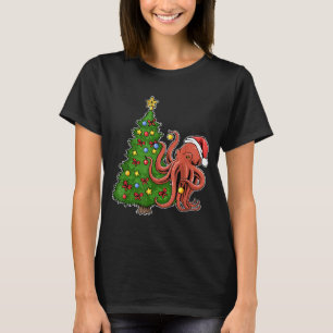 Christmas Octopus  T-Shirt