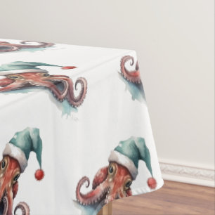 Christmas Octopus Tablecloth