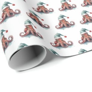 Christmas Octopus Wrapping Paper