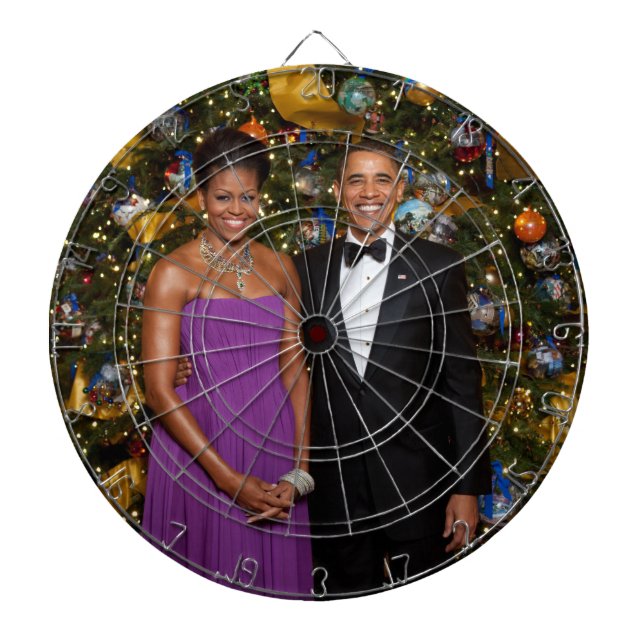 Christmas of President Barack Obama and Michelle Dartboard (Front)