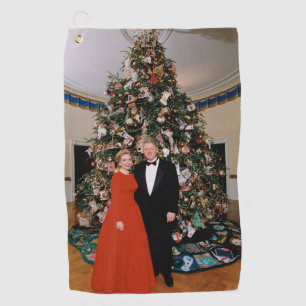 Christmas of US President Bill Clinton & Hillary Golf Towel