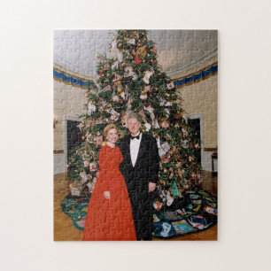 Christmas of US President Bill Clinton & Hillary  Jigsaw Puzzle