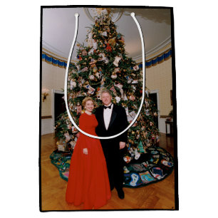 Christmas of US President Bill Clinton & Hillary Medium Gift Bag