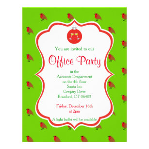 Christmas Office Party Invitation Flyer