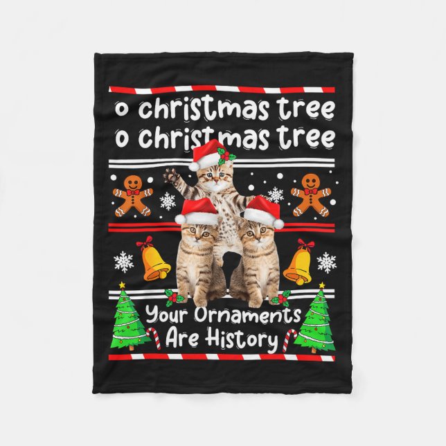 Christmas Oh Christmas Tree Your Ornaments Are His Fleece Blanket (Front)