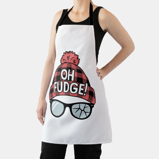 Christmas Oh Fudge Xmas Vacation Funny Holiday  Apron (Insitu)