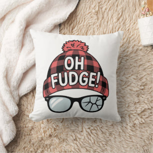 Christmas Oh Fudge Xmas Vacation Funny Holiday Cushion