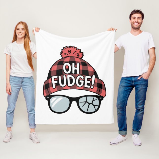 Christmas Oh Fudge Xmas Vacation Funny Holiday  Fleece Blanket (In Situ)