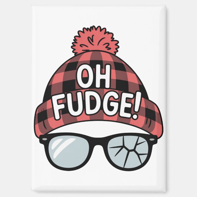 Christmas Oh Fudge Xmas Vacation Funny Holiday  Magnet (Front)