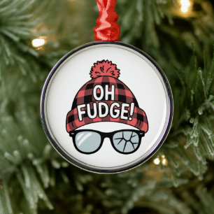 Christmas Oh Fudge Xmas Vacation Funny Holiday  Metal Tree Decoration
