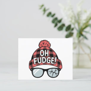 Christmas Oh Fudge Xmas Vacation Funny Holiday  Postcard
