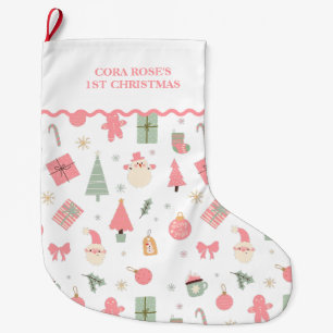 Christmas Oh What Fun First Christmas Large Christmas Stocking