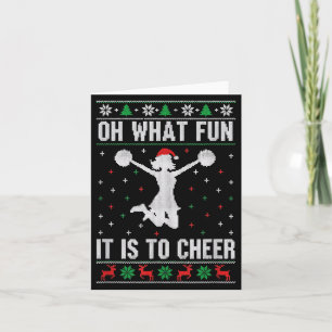 Christmas Oh What Fun It Is To Cheer - Cheerleadin Card