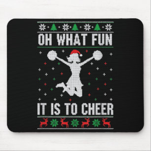 Christmas Oh What Fun It Is To Cheer - Cheerleadin Mouse Mat