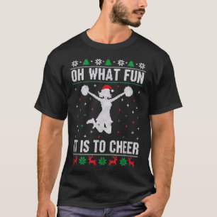 Christmas Oh What Fun It Is To Cheer - Cheerleadin T-Shirt