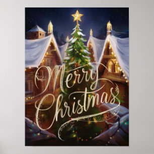 Christmas Oil Painting Posters & Prints #11