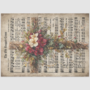 Christmas Old Rugged Cross Tissue Paper