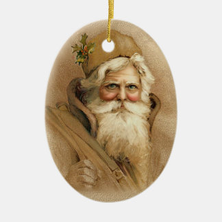 Christmas Old World Santa 2 Ceramic Tree Decoration