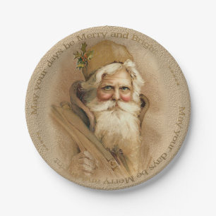 Christmas Old World Santa 2 - Porcela Paper Plates