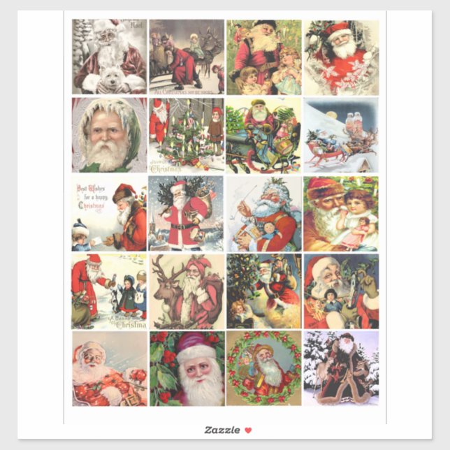 Christmas old world vintage santa claus art (Sheet)