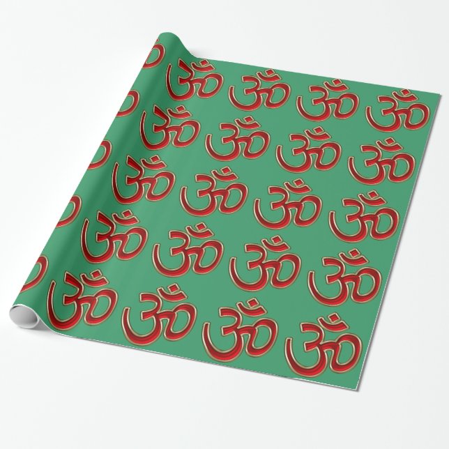 Christmas OM Holiday Wrapping Paper (Unrolled)