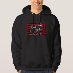 Christmas Oma Bear Christmas Red Plaid Buffalo Fam Hoodie