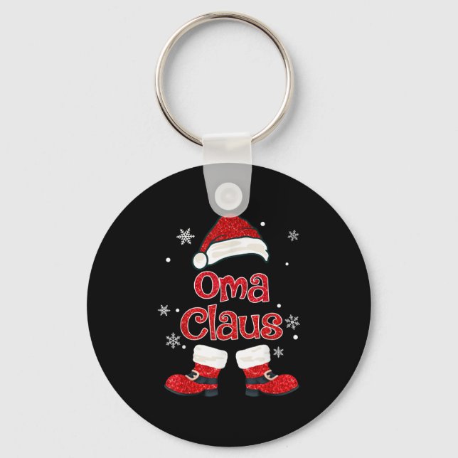 Christmas Oma Claus Grandmother Aunt Mother Daught Key Ring (Front)