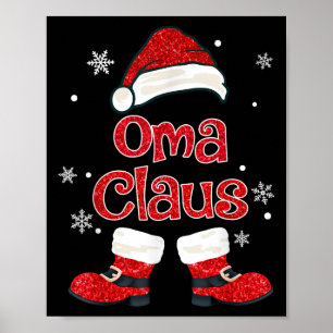 Christmas Oma Claus Grandmother Aunt Mother Daught Poster