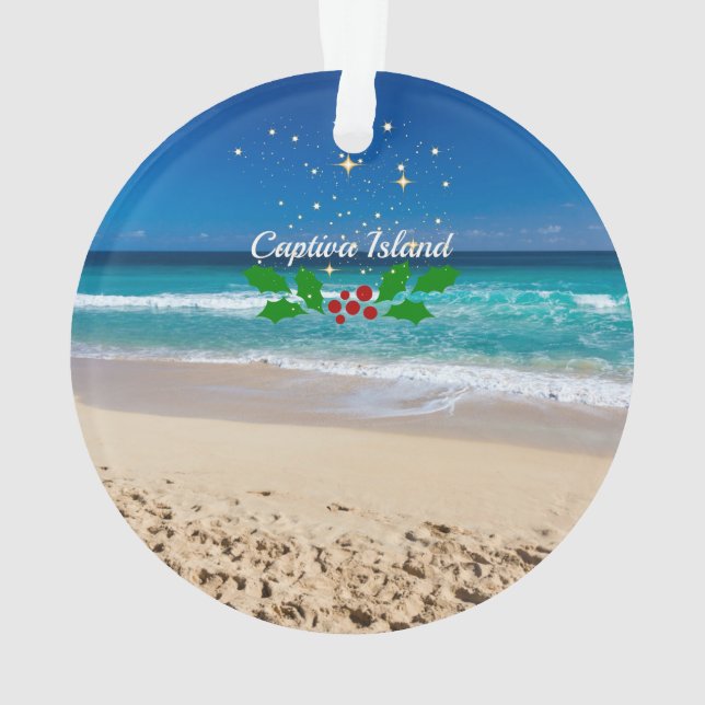 Christmas on Captiva Island, Florida Ornament (Back)