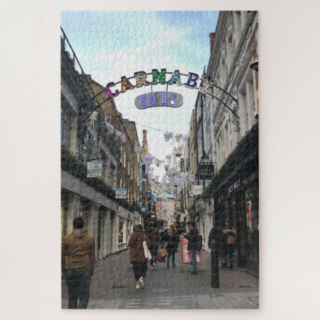 Christmas on Carnaby Street, Soho, London, UK Jigsaw Puzzle (Vertical)