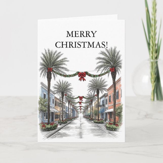 Christmas on Palm Street Card (Front)