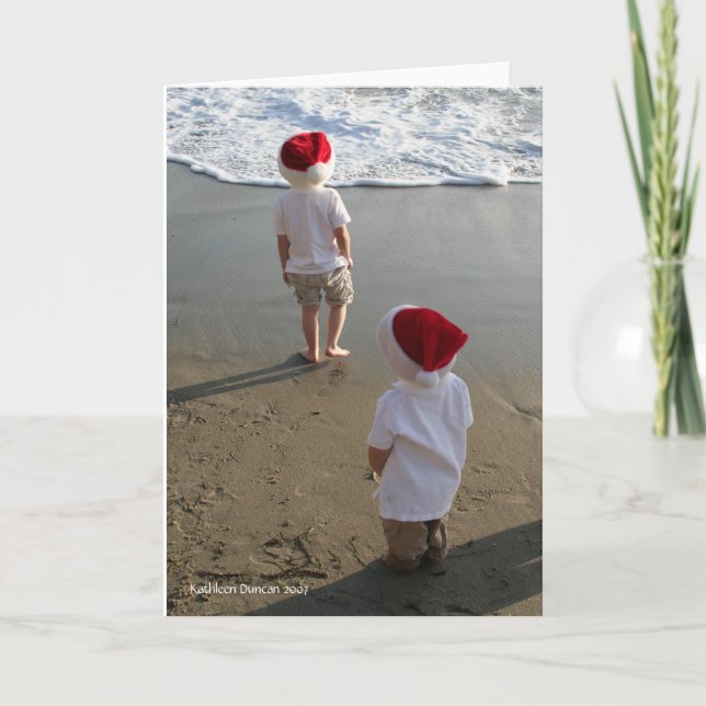 Christmas on the beach holiday card (Front)