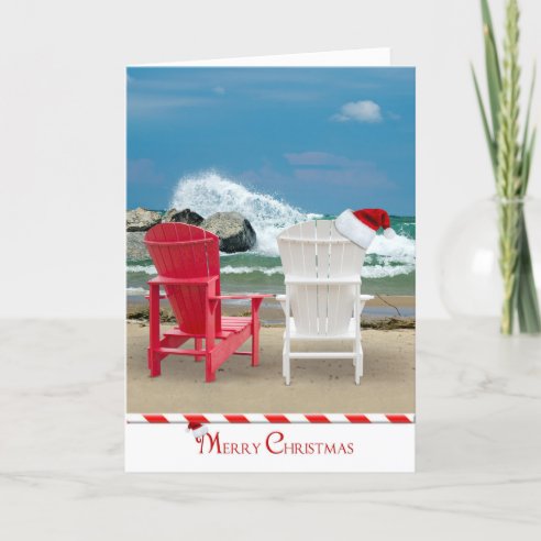 Beach Christmas Cards | Zazzle UK