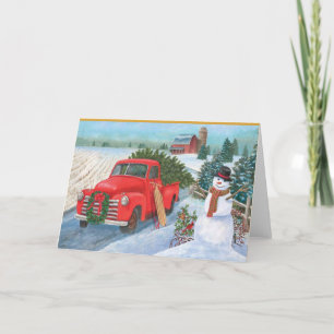 Christmas On The Farm Holiday Card