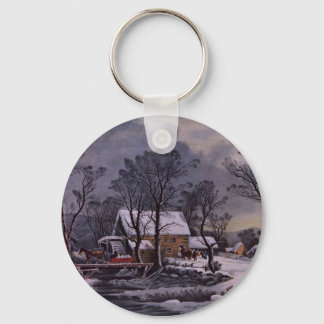 Christmas On The Farm Key Ring