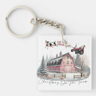 Christmas on the Farm,Merry Christmas Key Ring