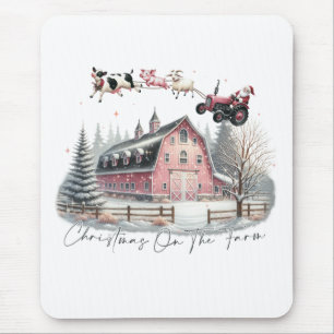 Christmas on the Farm,Merry Christmas Mouse Mat