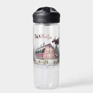Christmas on the Farm,Merry Christmas Water Bottle