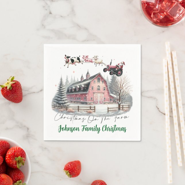 Christmas On The Farm Napkin (Insitu)