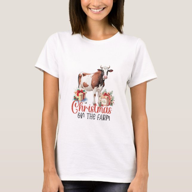 Christmas On The Farm T-Shirt (Front)
