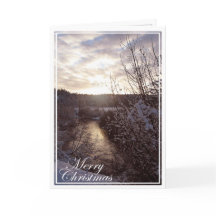Christmas on the Spokane River Greeting Card