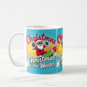 Christmas on the Waves Santa Coffee Mug