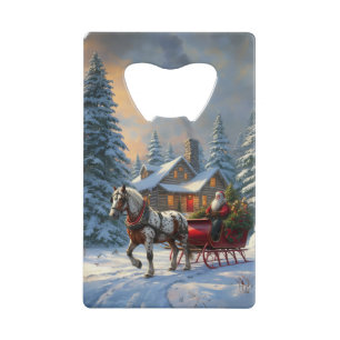 Christmas One-horse Sleigh Santa