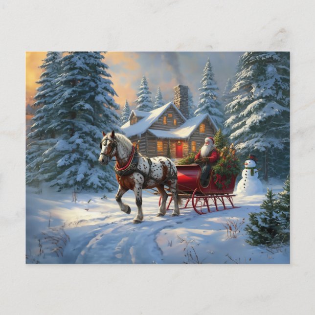 Christmas One-horse Sleigh Santa (Front)