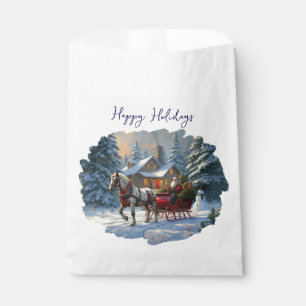Christmas One-horse Sleigh Santa Favour Bags