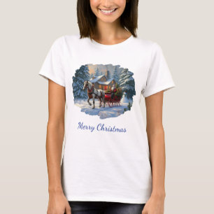 Christmas One-horse Sleigh Santa T-Shirt