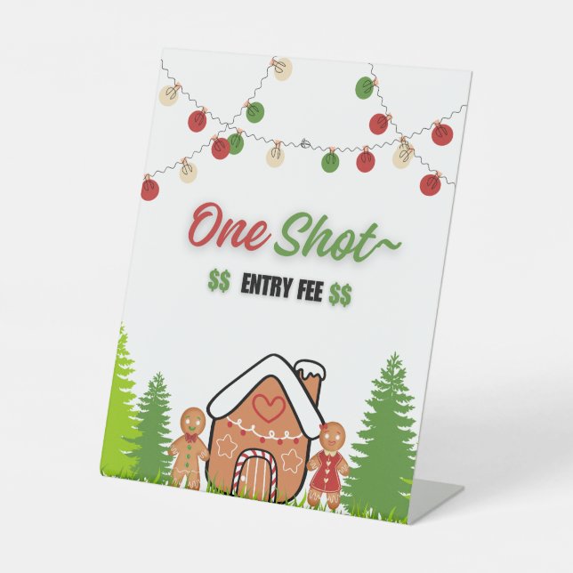 Christmas One Shot Entry Fee Table Sign (Front)