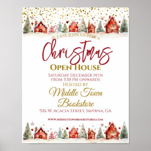 Christmas Open House Business Poster
